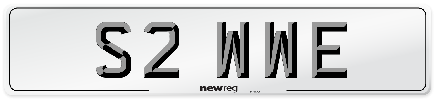 S2 WWE Number Plate from New Reg